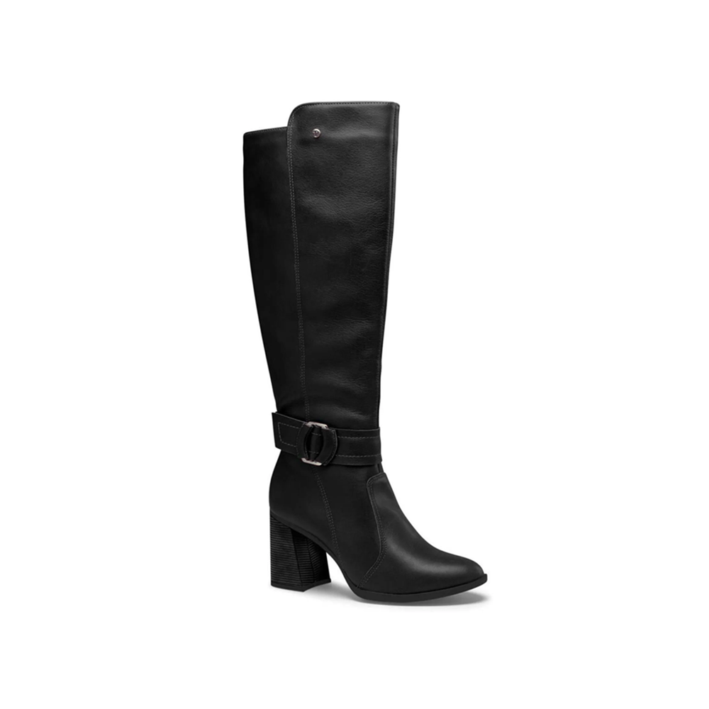 Bota Tanara 8911 Negro Taco 7.5 Caña Alta