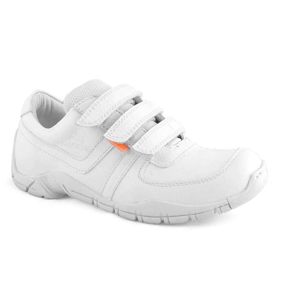 Zapatillas Blancas con Velcro para el Colegio Unisex