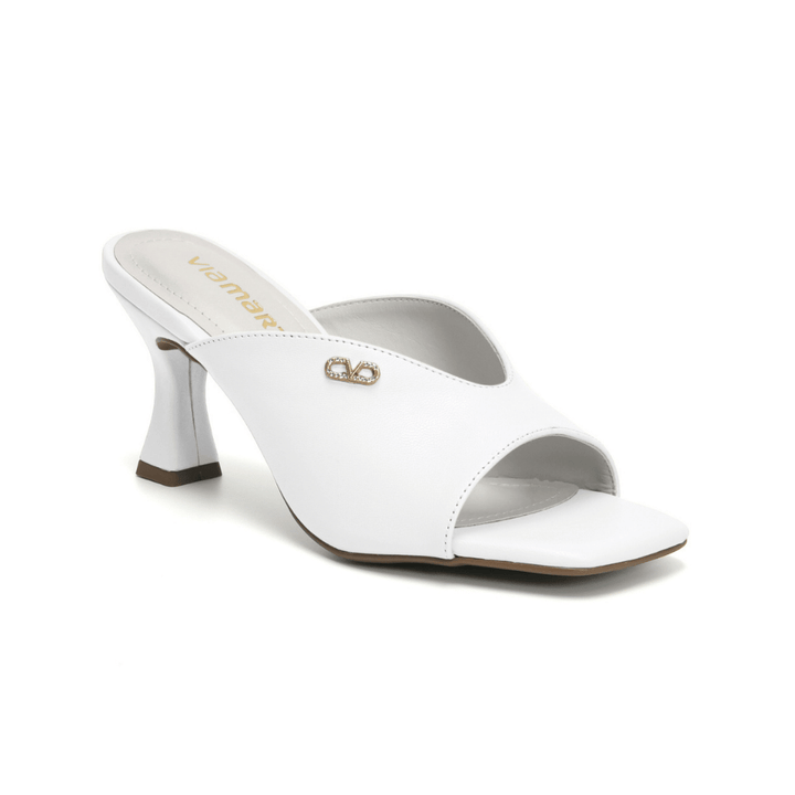Sandalia Via Marte 105037-01 Blanco Pelica Taco 7