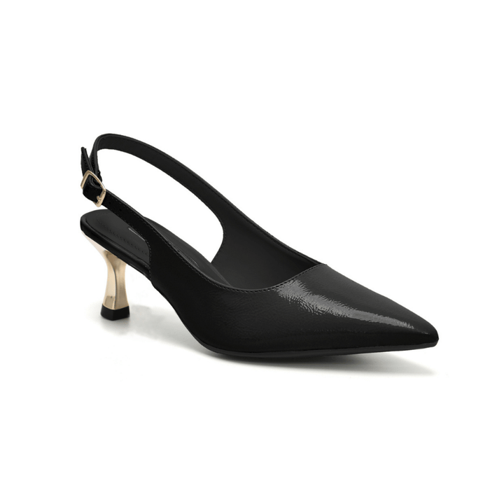 Zapato Via Marte 155032-03 Negro Charol Taco 5