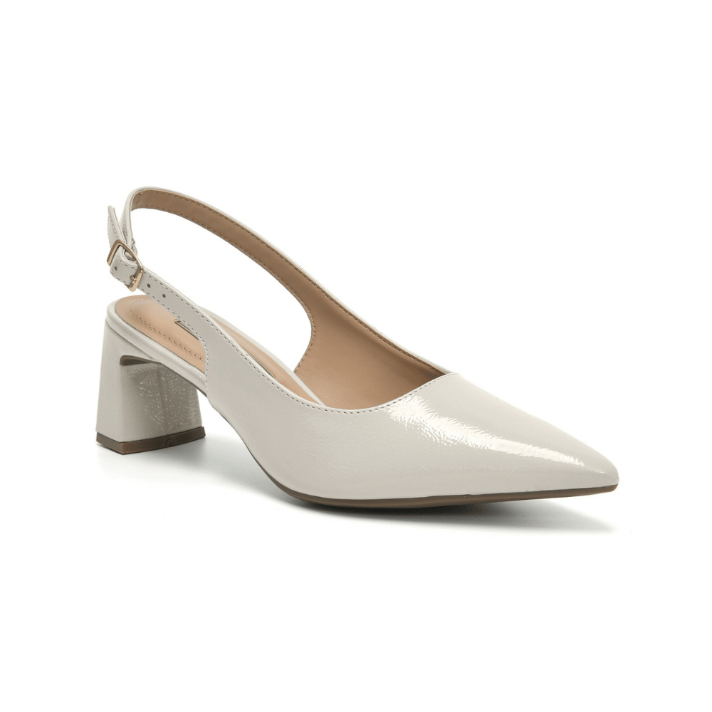 Zapato Via Marte 155032-07 Crema Charol Napa Taco 5