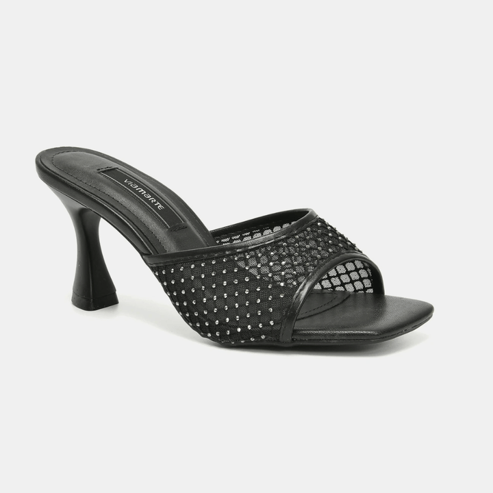 Sandalia Via Marte 166057-01  Negro  Taco 7