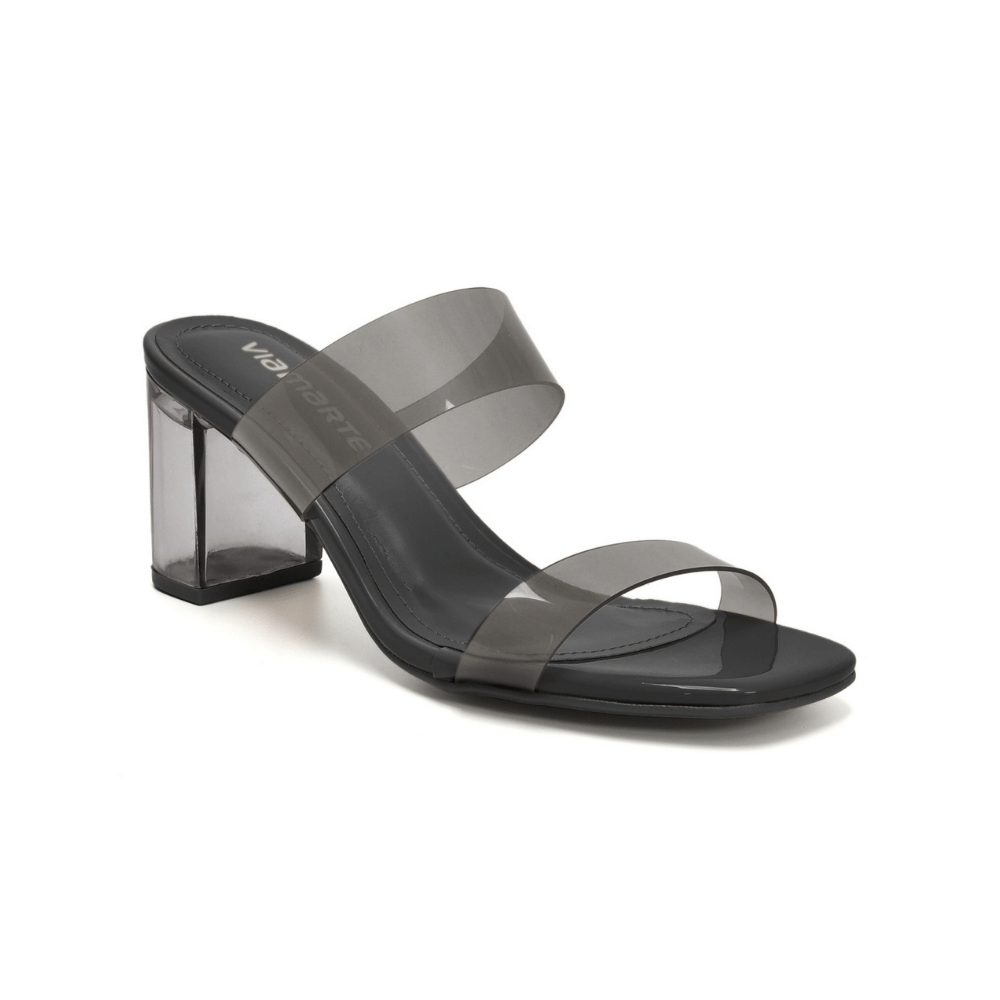 Sandalia Via Marte 198015-02 Negro Vinil Taco 7
