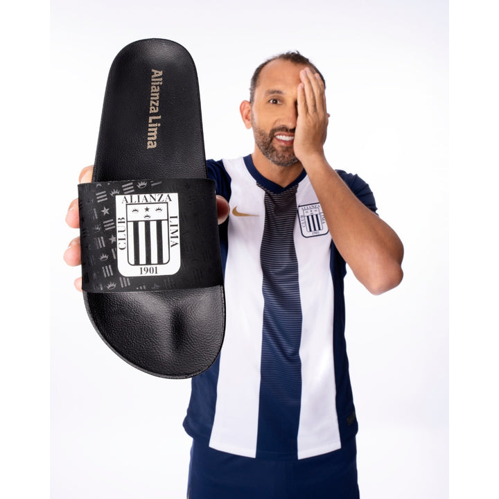 Sandalia Rider Alianza Lima Slide Negro/Blanco RDL55 Dama