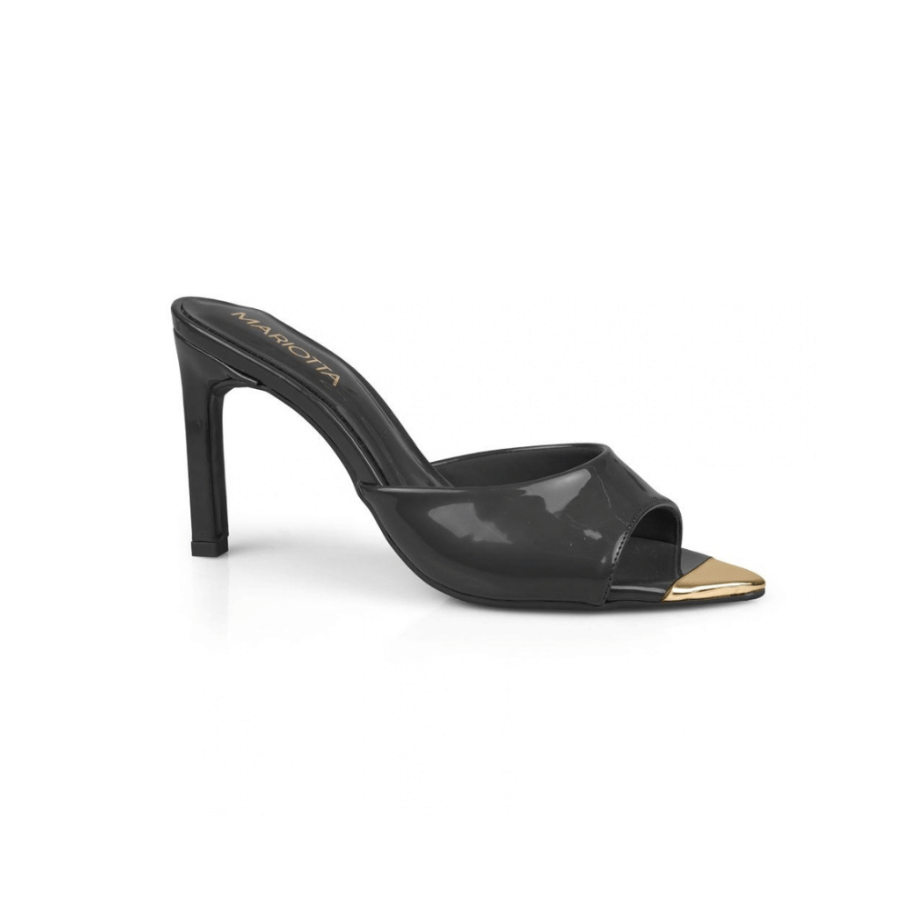 Sandalia Mariotta 20735-3 Negro Charol Taco 9