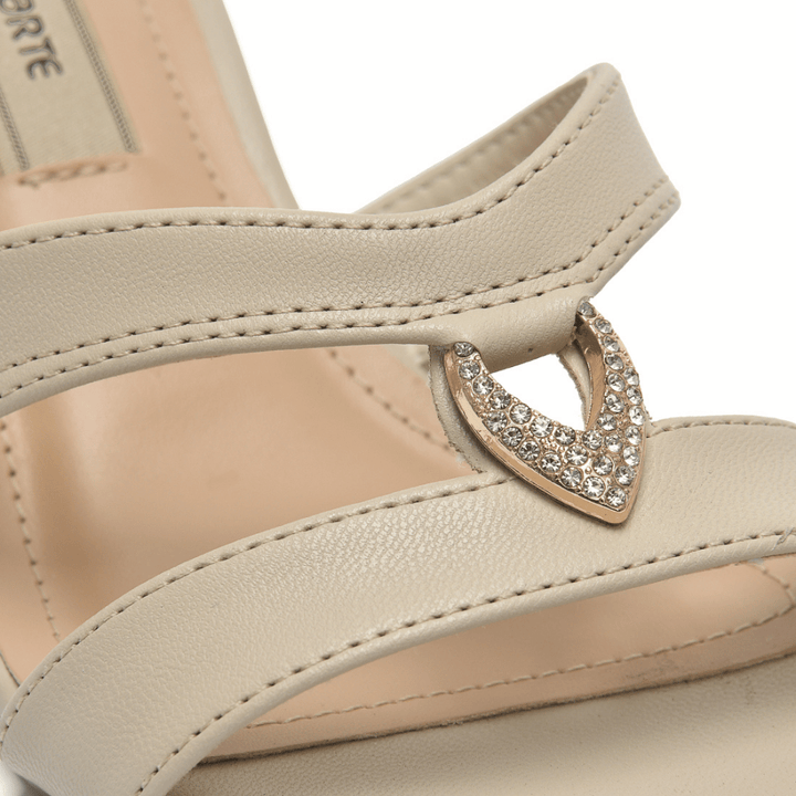Sandalia Via Marte 270016-01 Beige Napa Taco 5