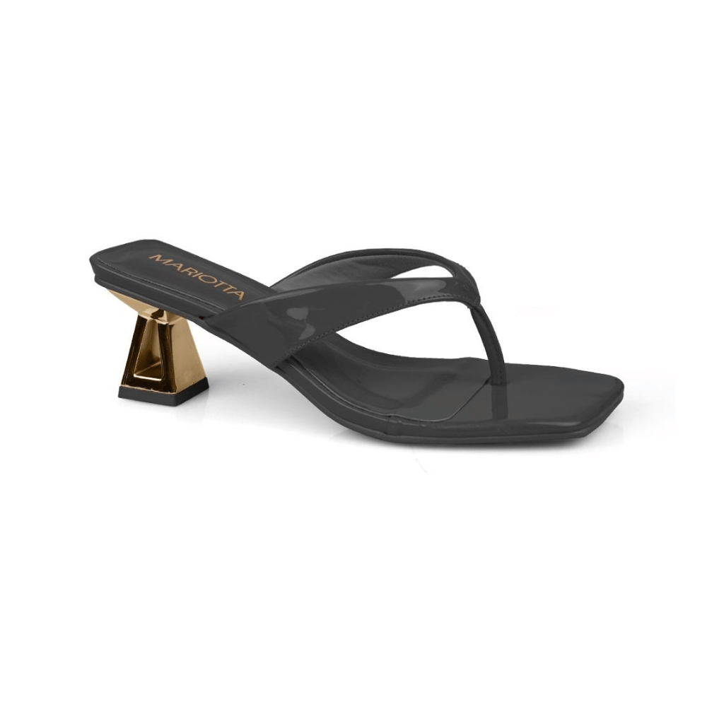 Sandalia Mariotta 30305-07 Negro Charol Taco 7
