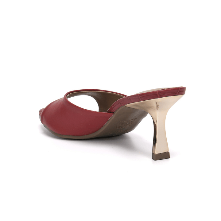 Sandalia Via Marte 336007-02 Carmin Pelica Taco 7