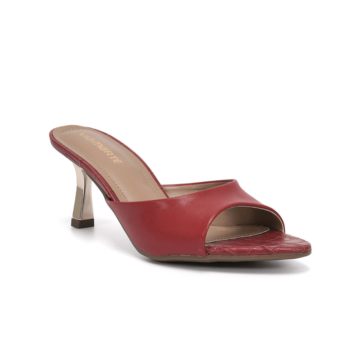 Sandalia Via Marte 336007-02 Carmin Pelica Taco 7