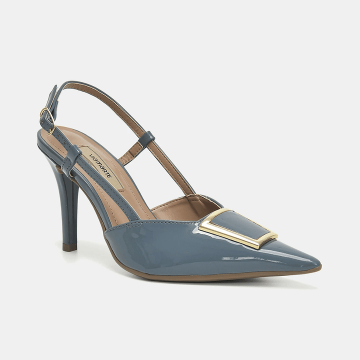 Zapato Via Marte 391003-01 Jeans Charol Taco 9