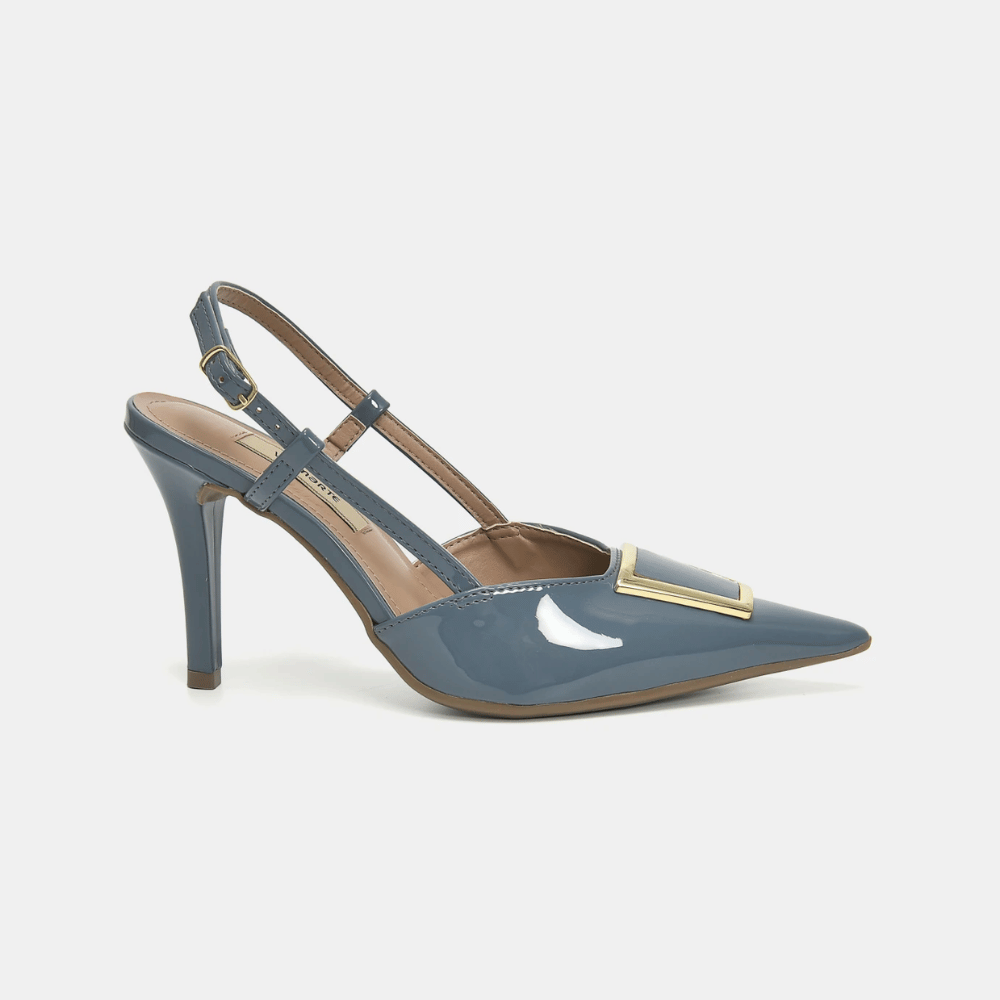 Zapato Via Marte 391003-01 Jeans Charol Taco 9