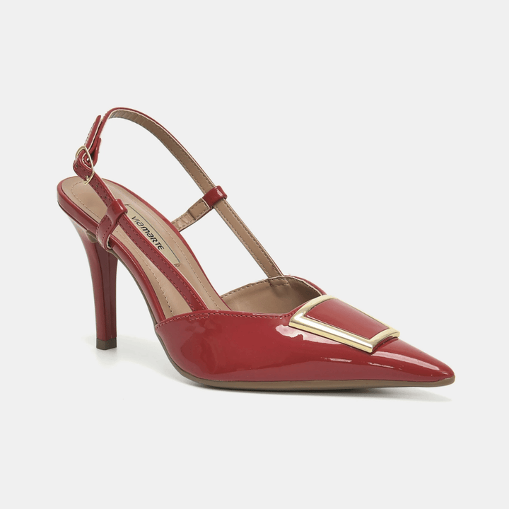 Zapato Via Marte 391003-01 Carmin Charol Taco 9