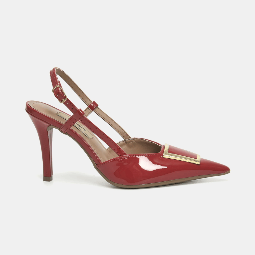Zapato Via Marte 391003-01 Carmin Charol Taco 9