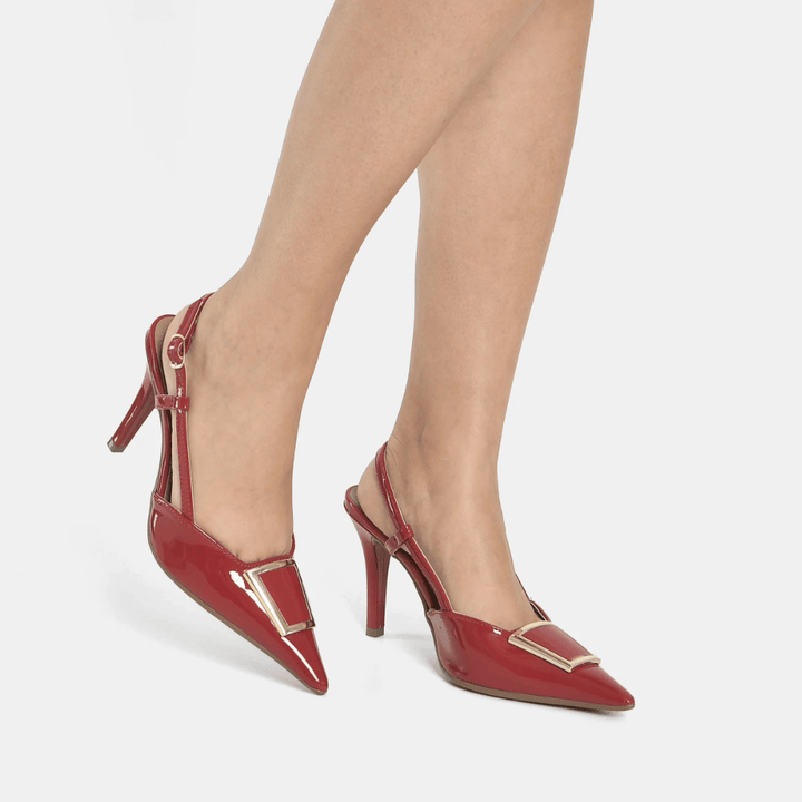 Zapato Via Marte 391003-01 Carmin Charol Taco 9