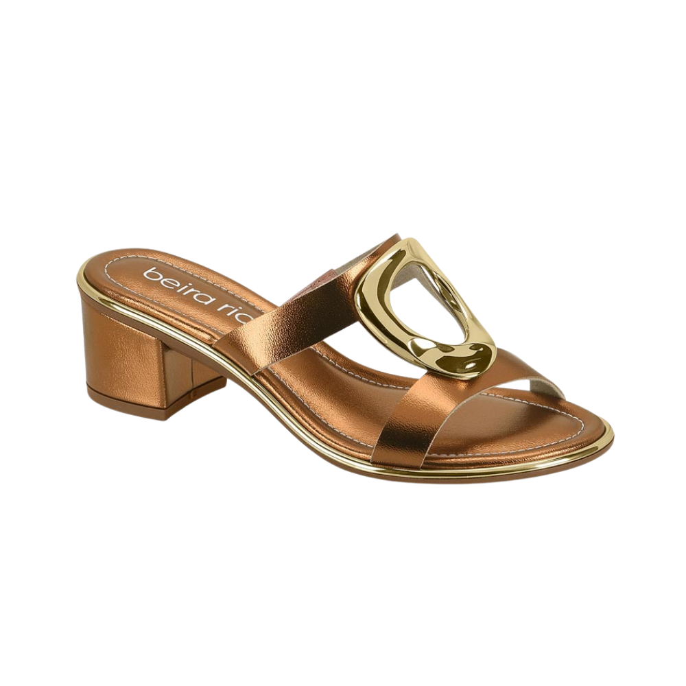 Sandalia Beira Rio 8379.257.14710 Bronce Taco 5
