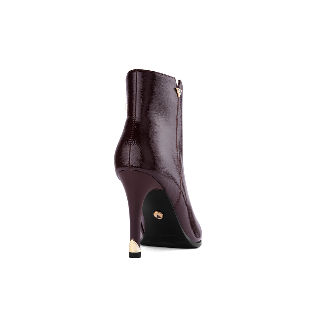 Botin Via Uno BK211 Vino Napa Charol Taco 9.5 cm