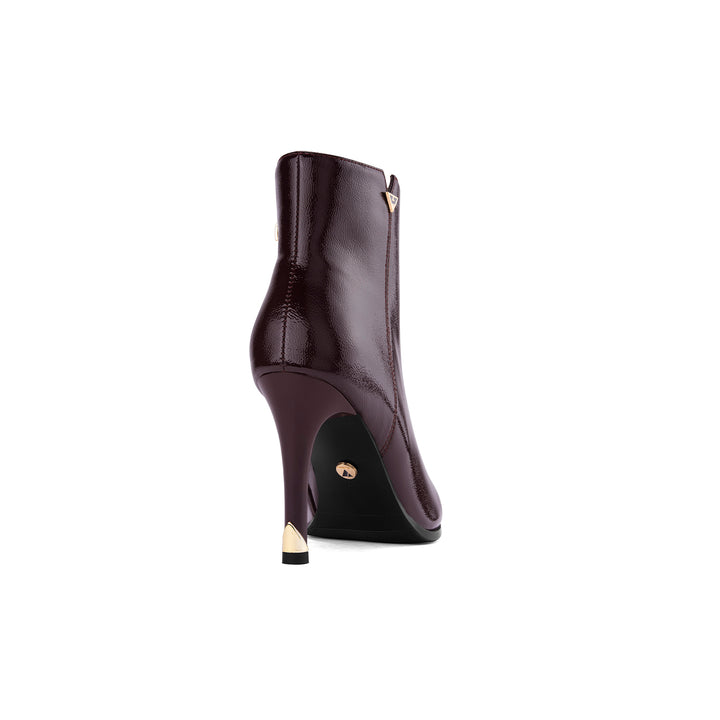 Botin Via Uno BK211 Vino Napa Charol Taco 9.5 cm