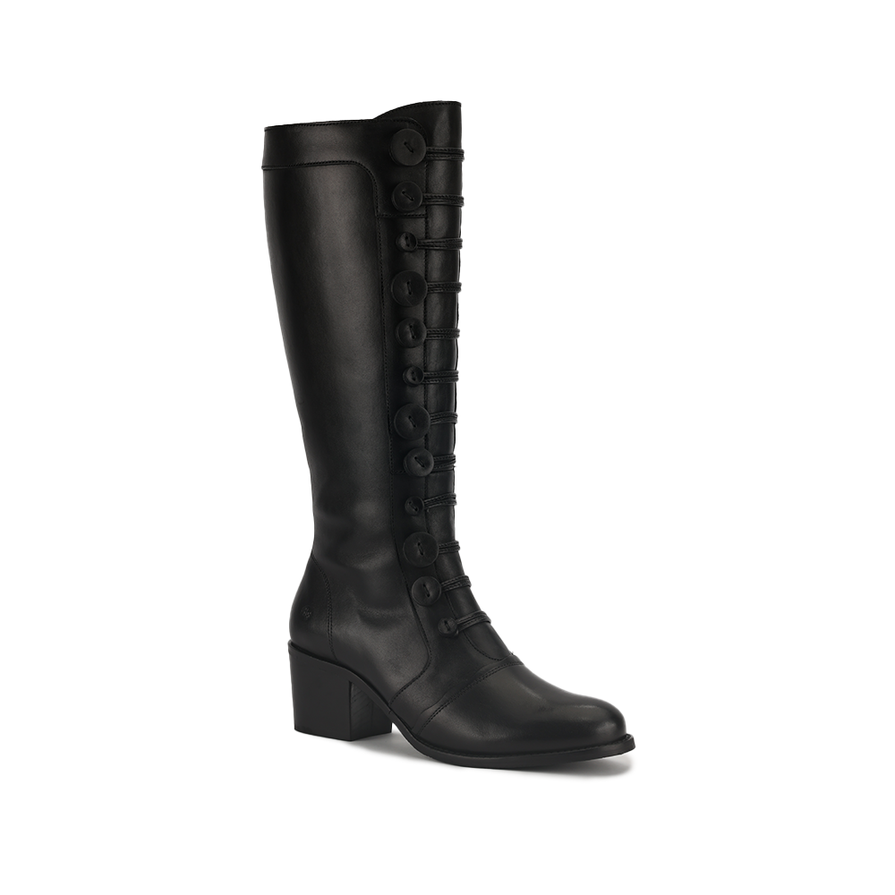 Bota Bruno Ferrini BO001 Negro Taco 6 Cuero