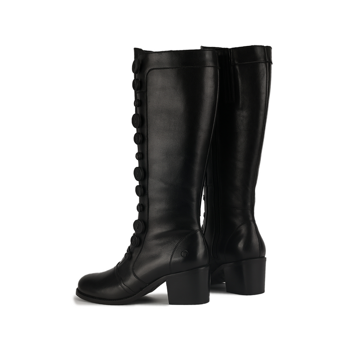Bota Bruno Ferrini BO001 Negro Taco 6 Cuero