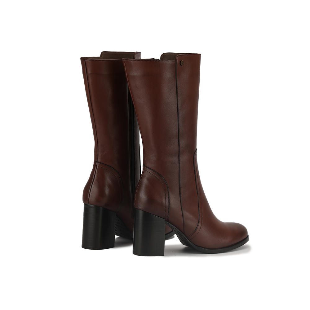 Botin Bruno Ferrini EB12601 Taco 7 Brandy Cuero
