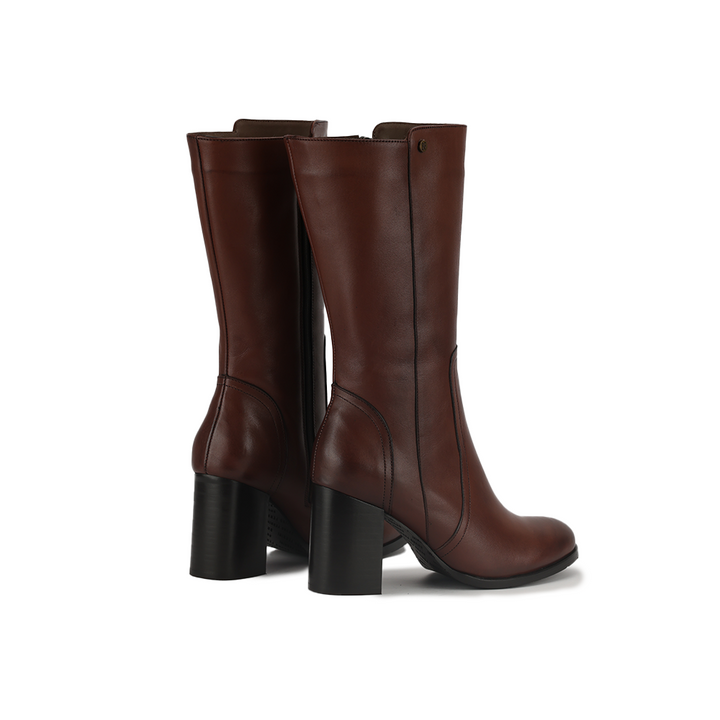 Botin Bruno Ferrini EB12601 Taco 7 Brandy Cuero
