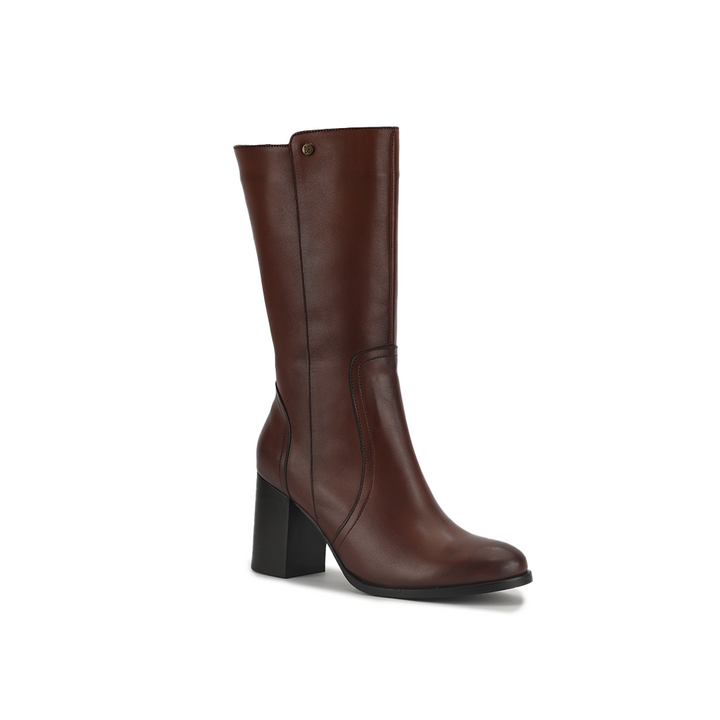 Botin Bruno Ferrini EB12601 Taco 7 Brandy Cuero