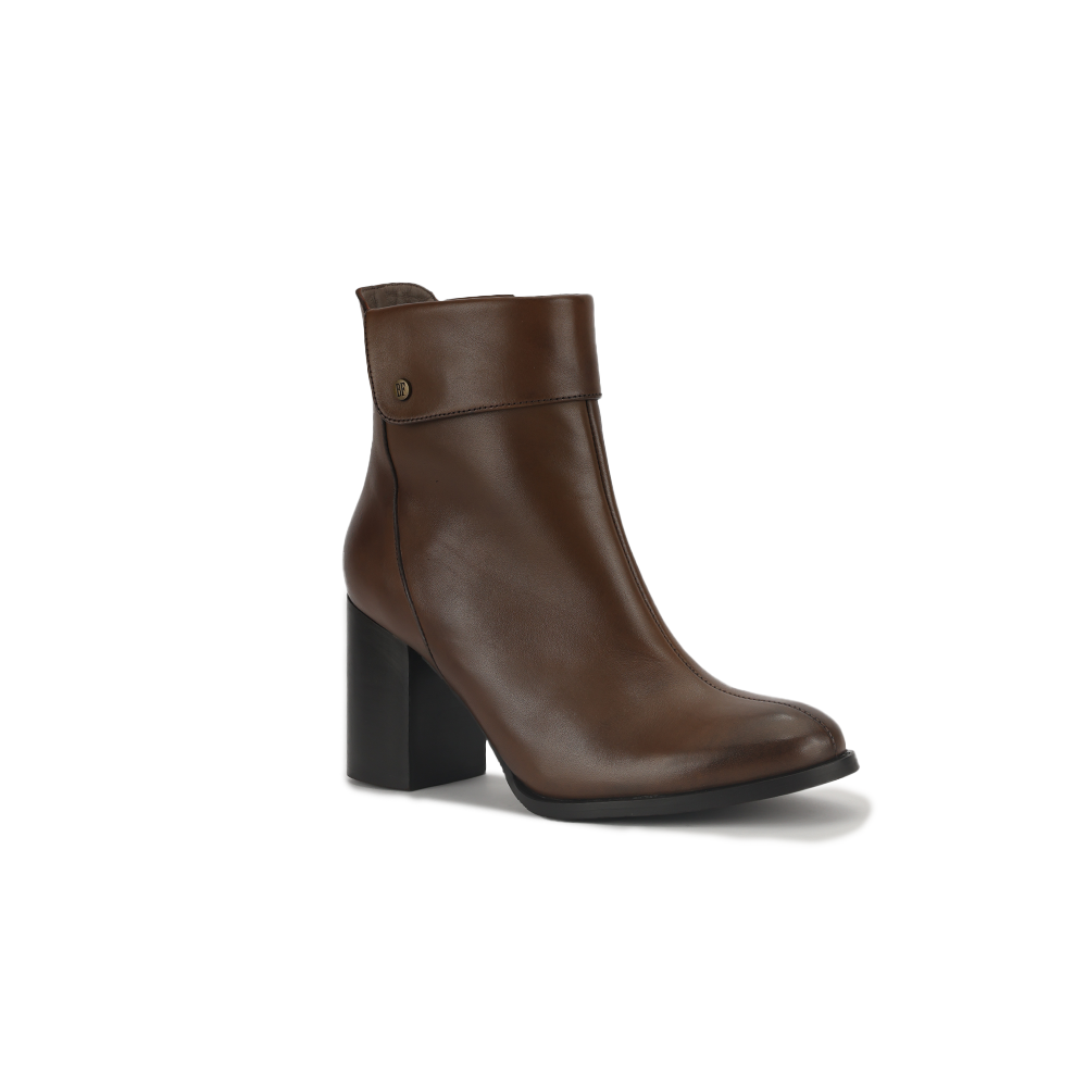 Botin Bruno Ferrini EB12602 Tostado Taco 8 Cuero