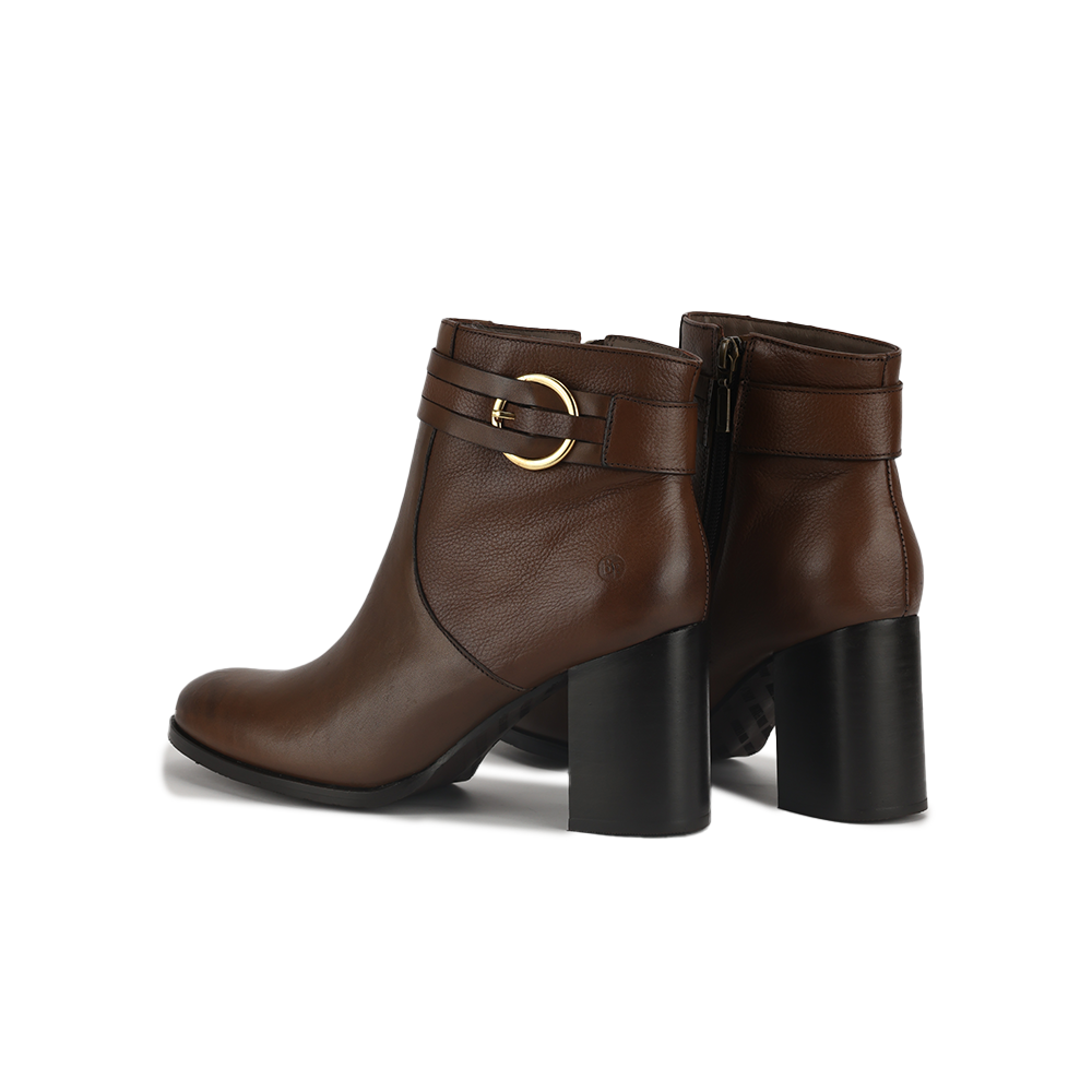 Botin Bruno Ferrini EB12603 Tostado Taco 8 Cuero