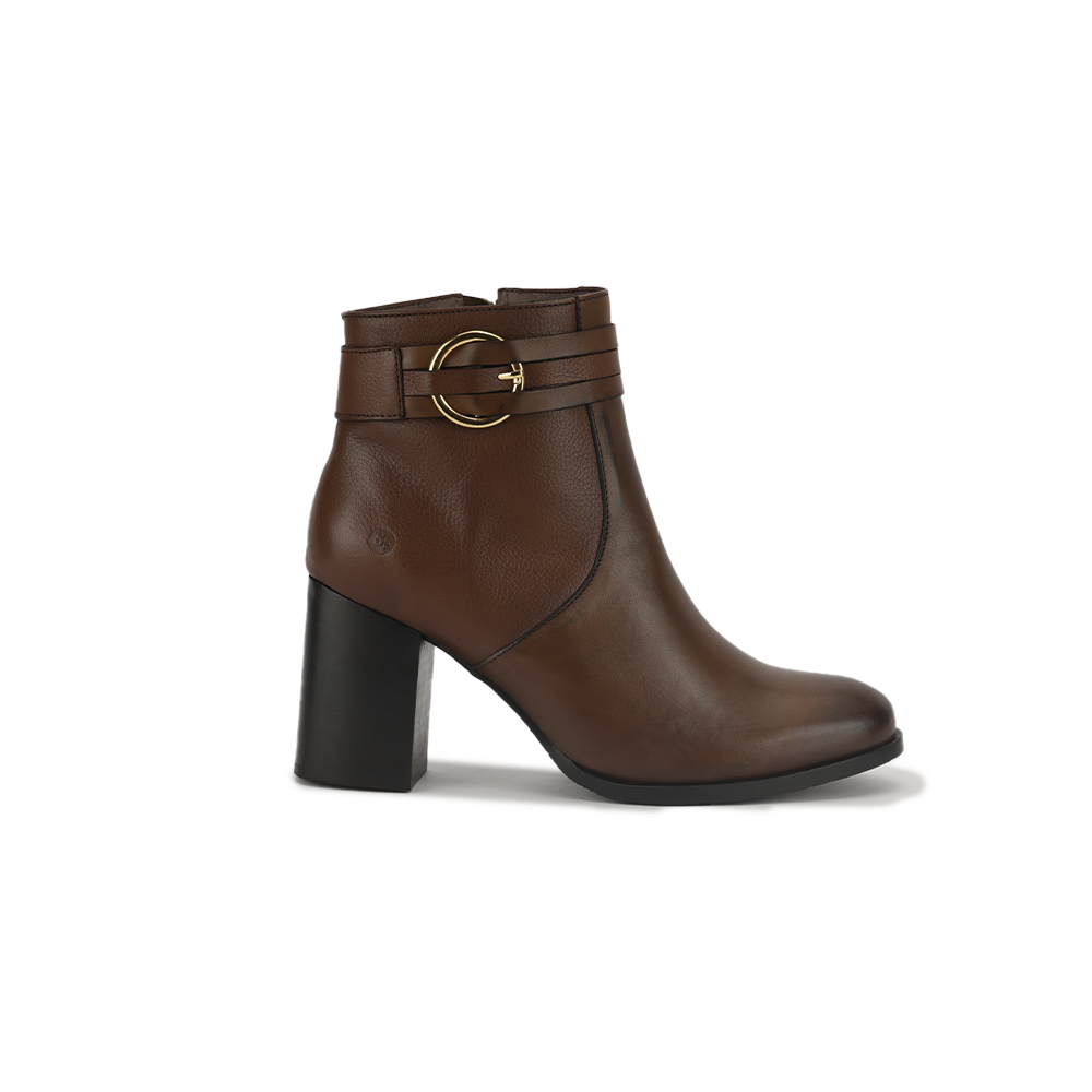 Botin Bruno Ferrini EB12603 Tostado Taco 8 Cuero