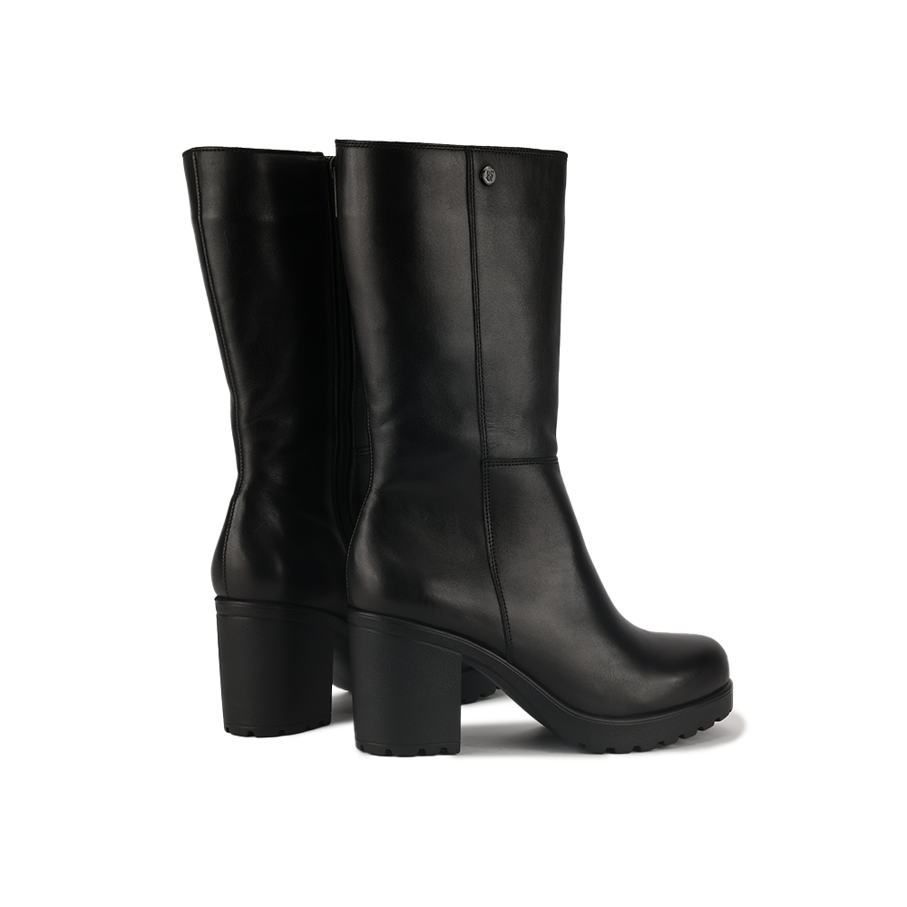 Botin Bruno Ferrini EX22201 Negro Taco 8 Cuero