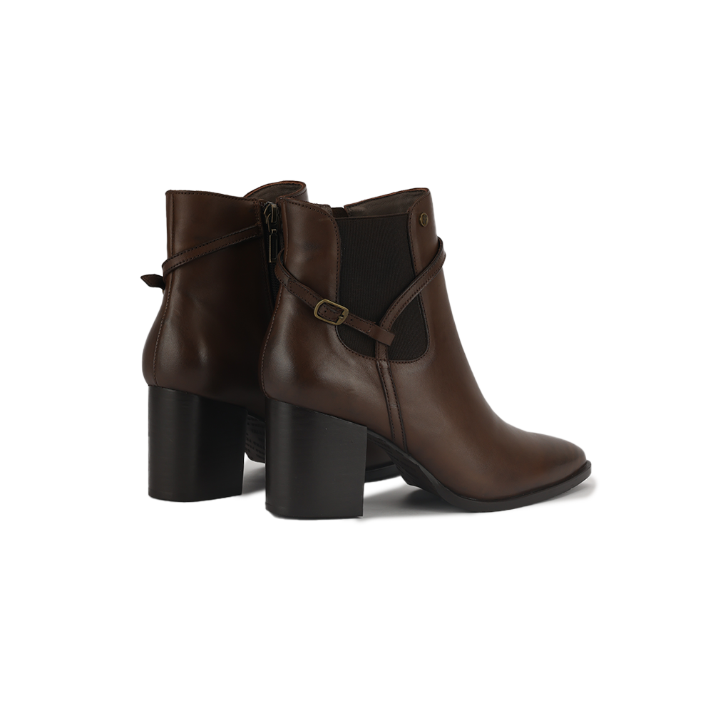 Botin Bruno Ferrini GU22417 Taco 7 Caoba Cuero