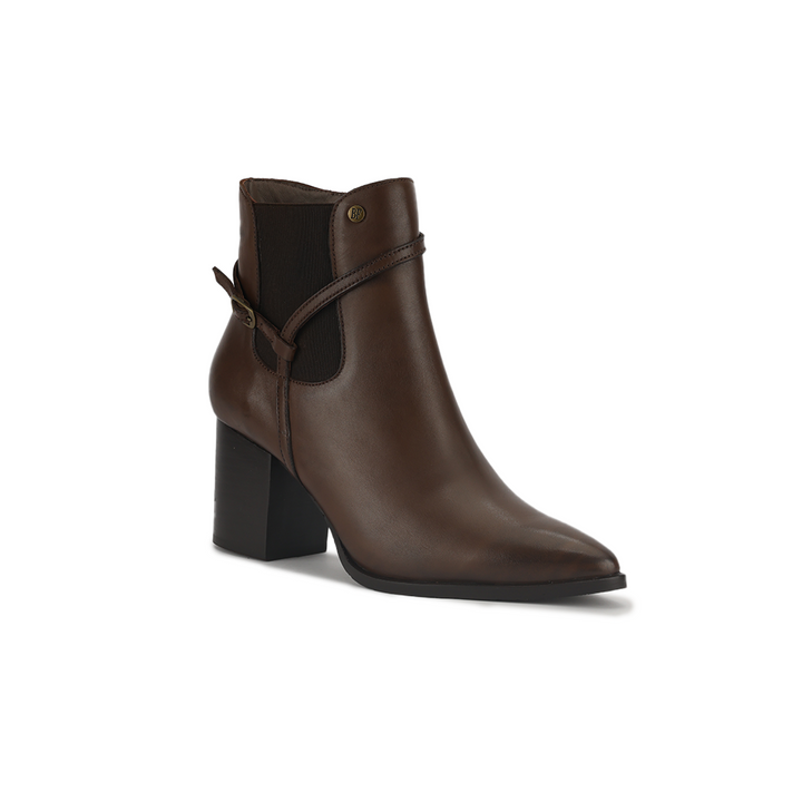 Botin Bruno Ferrini GU22417 Taco 7 Caoba Cuero