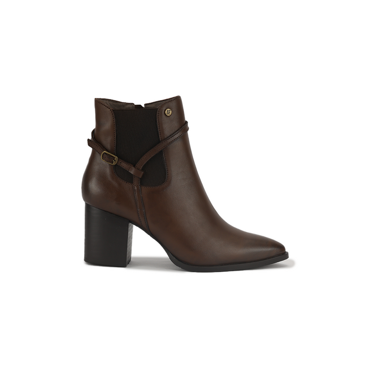 Botin Bruno Ferrini GU22417 Taco 7 Caoba Cuero
