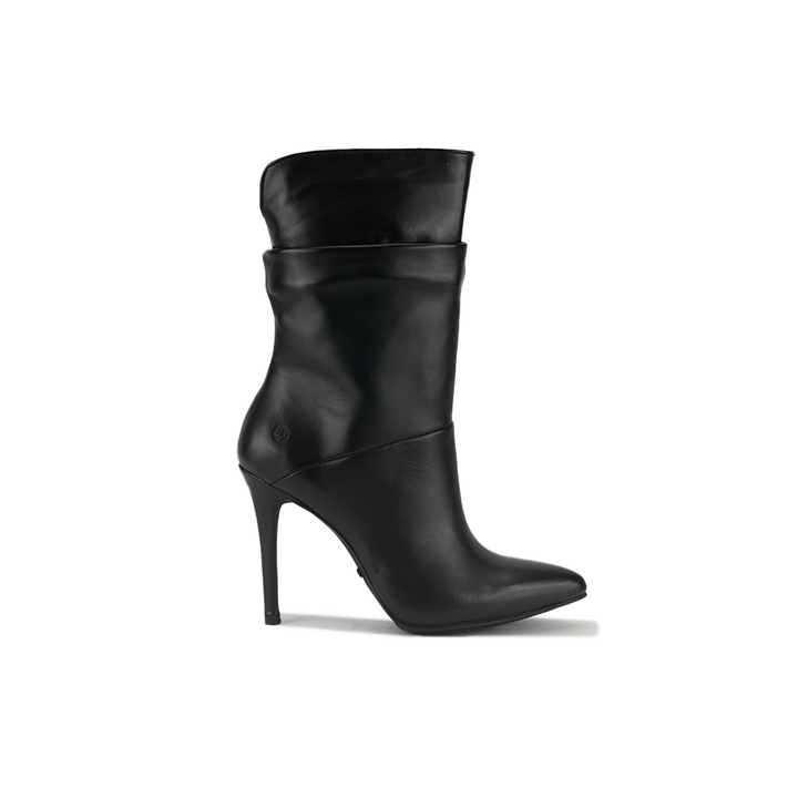 Botin Bruno Ferrini GZ12403 Negro Taco 10 Cuero