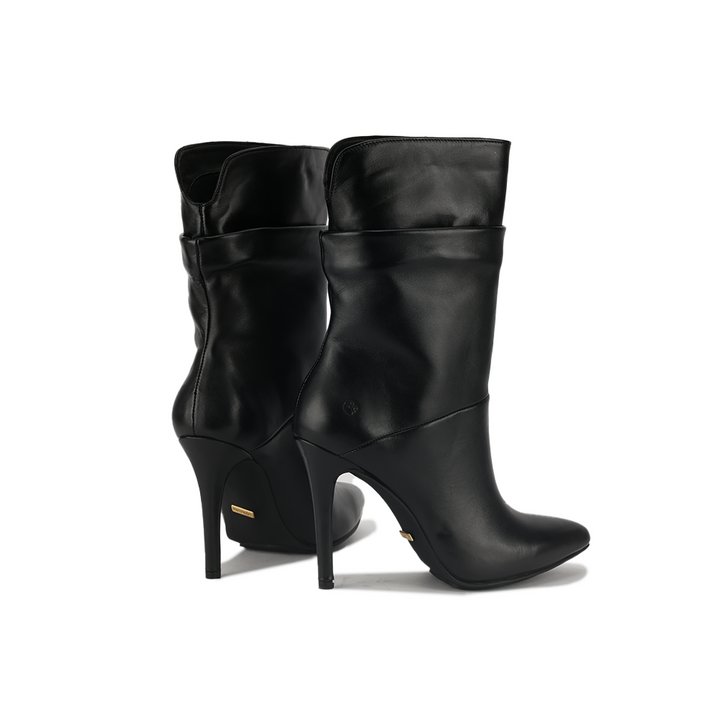 Botin Bruno Ferrini GZ12403 Negro Taco 10 Cuero