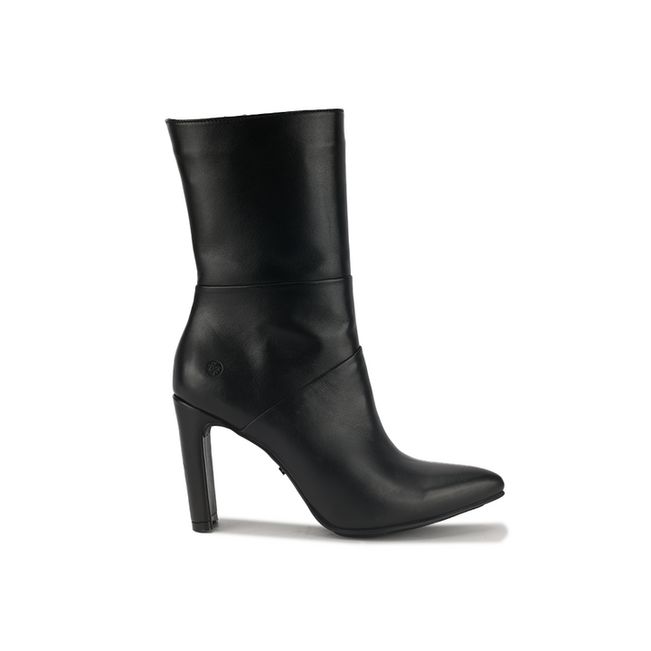 Botin Bruno Ferrini KZ22501 Negro Taco 9 Cuero