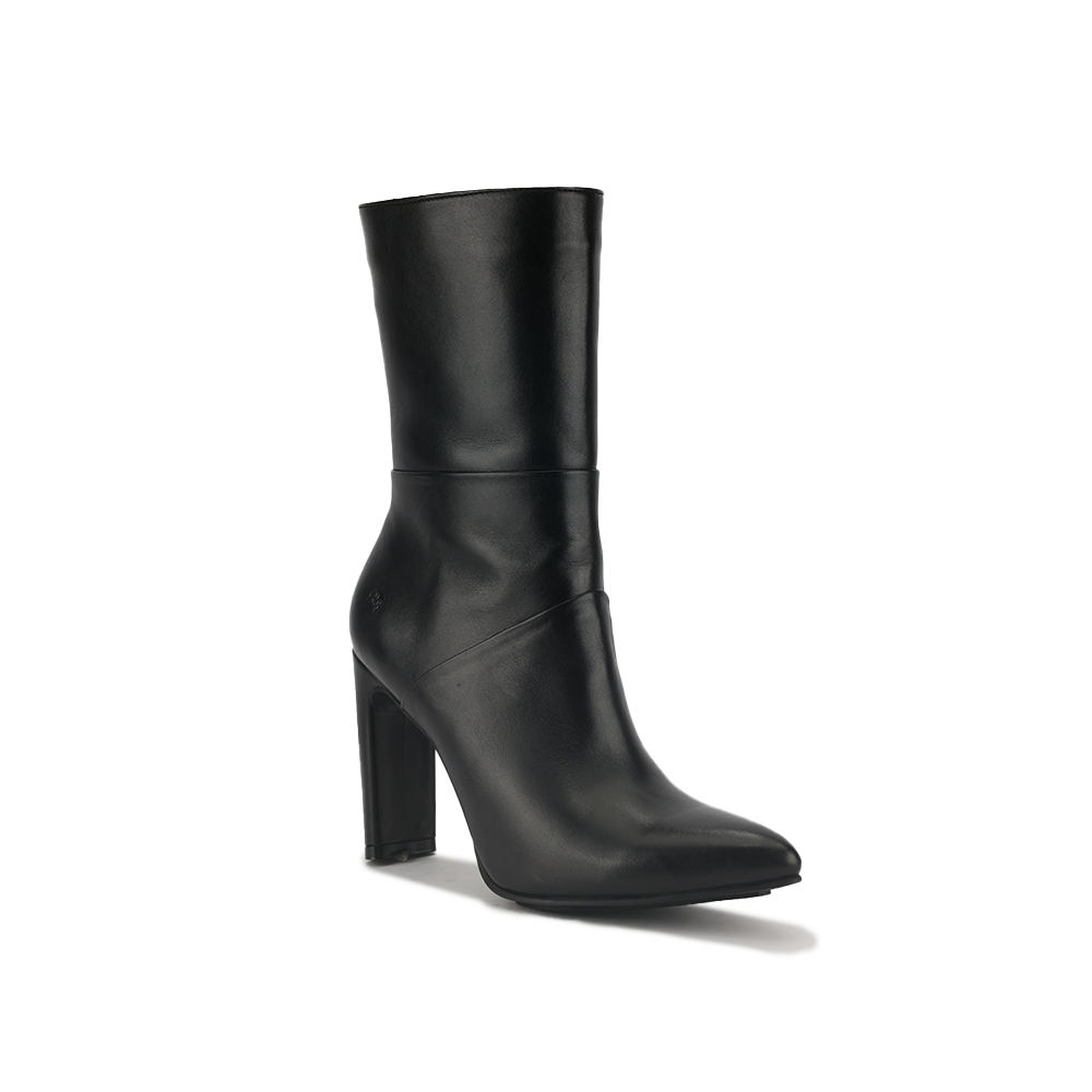 Botin Bruno Ferrini KZ22501 Negro Taco 9 Cuero