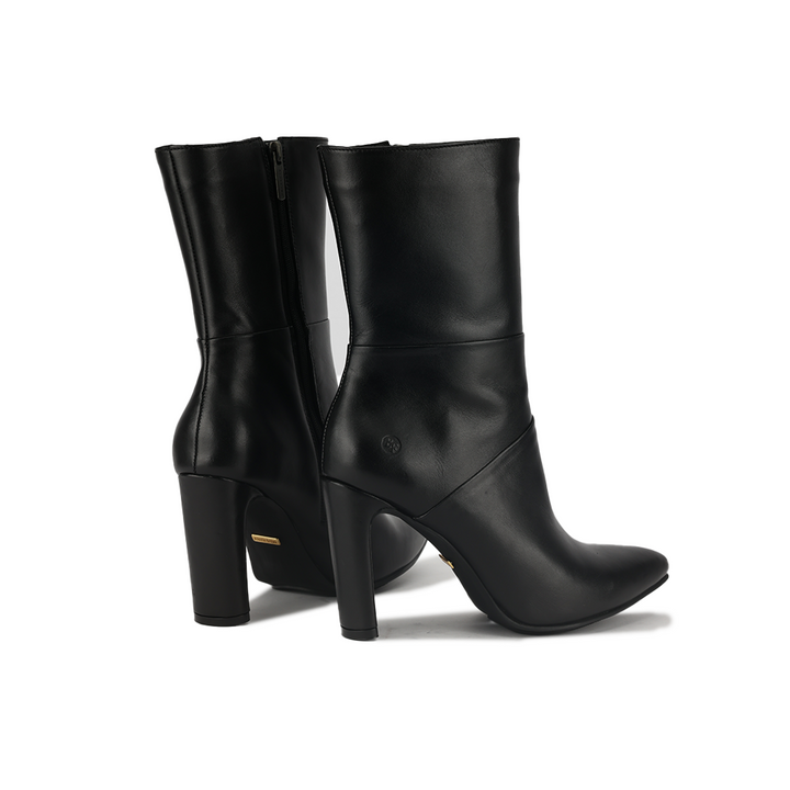 Botin Bruno Ferrini KZ22501 Negro Taco 9 Cuero
