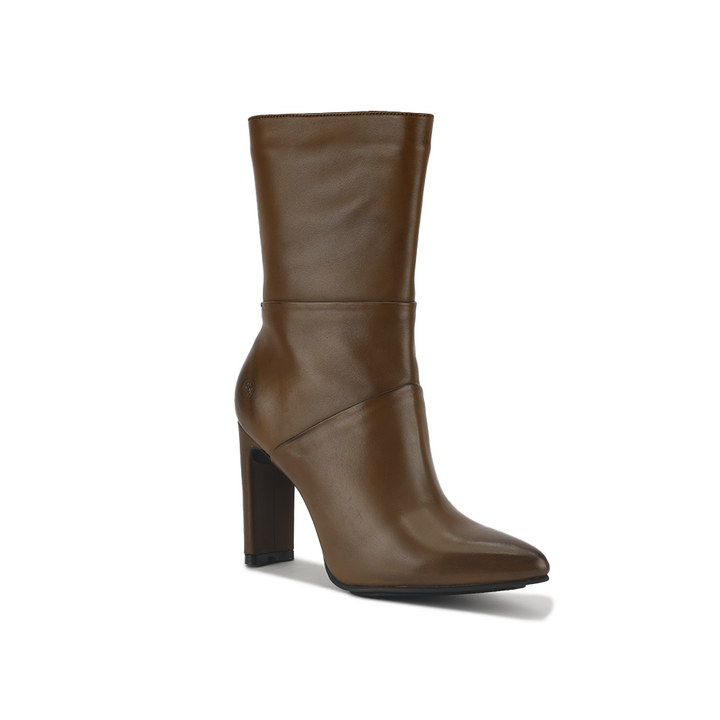 Botin Bruno Ferrini KZ22501 Tostado Taco 9 Cuero