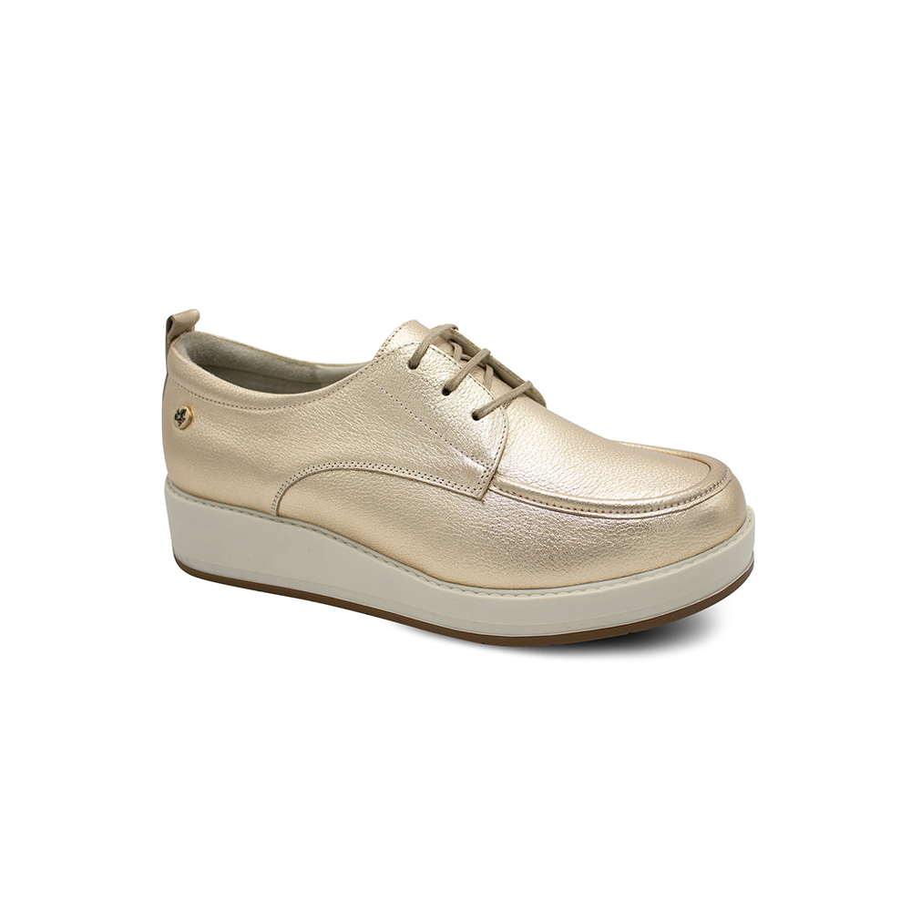 Zapato Oxford Calimod CJ7001 Dorado Femenino