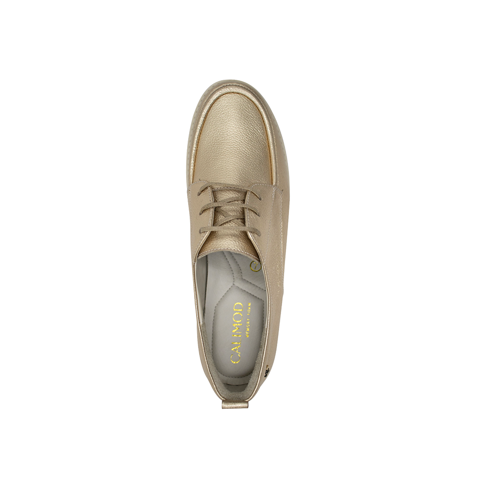 Zapato Oxford Calimod CJ7001 Dorado Femenino