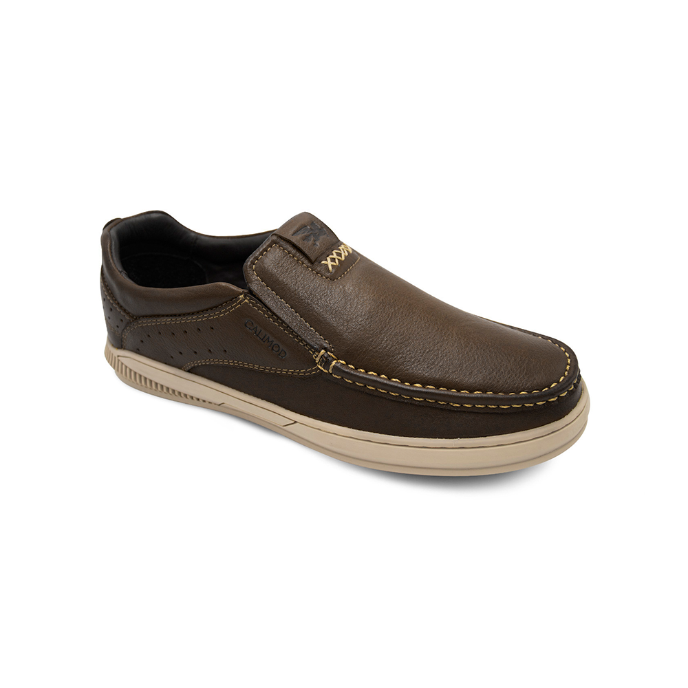 Mocasin Casual Cuero Calimod CK4002 Canela