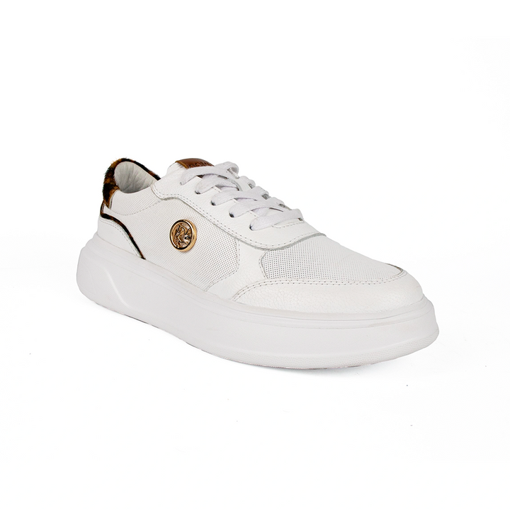 Zapatilla Calimod UGU014 Blanco Cuero Femenino