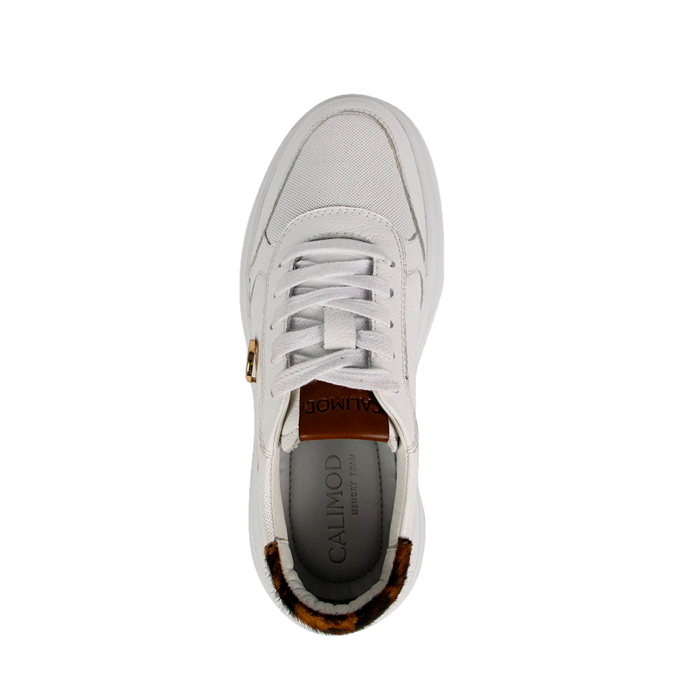 Zapatilla Calimod UGU014 Blanco Cuero Femenino