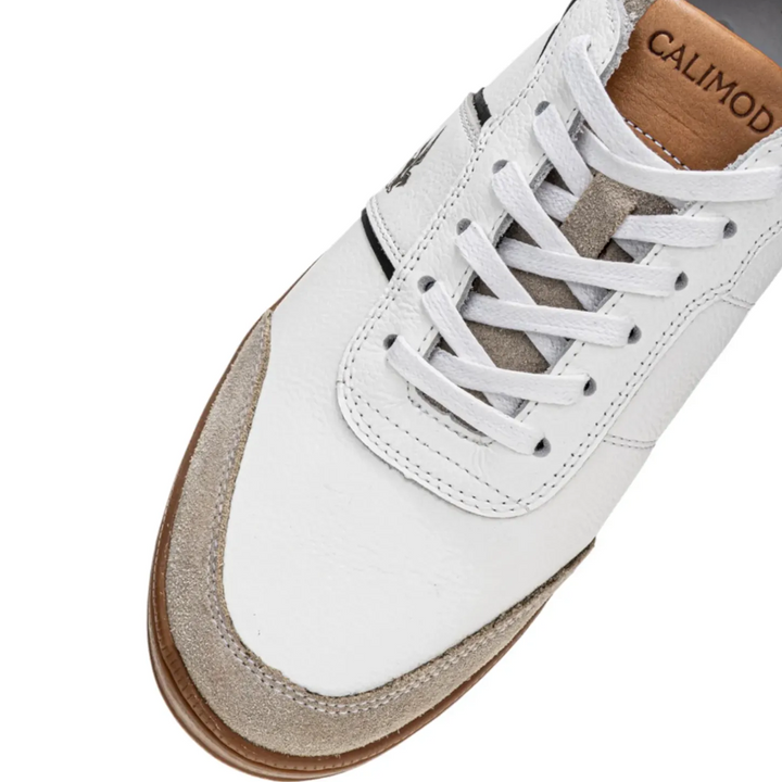 Zapatilla Calimod UIS001 Cuero Blanco