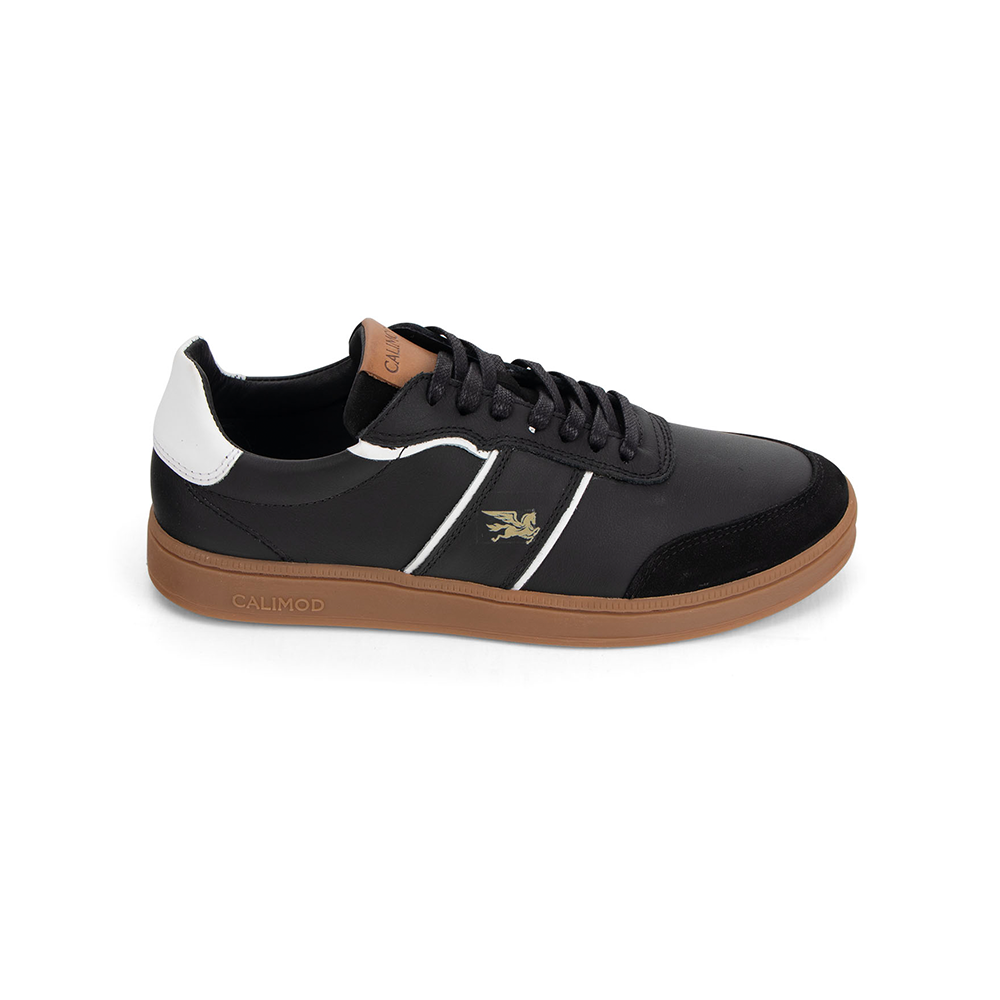 Zapatilla Casual Cuero Calimod UIS001 Negro