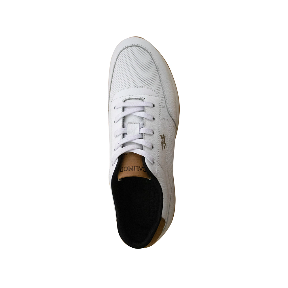 Zapatilla Casual Cuero Calimod UIV002 Blanco