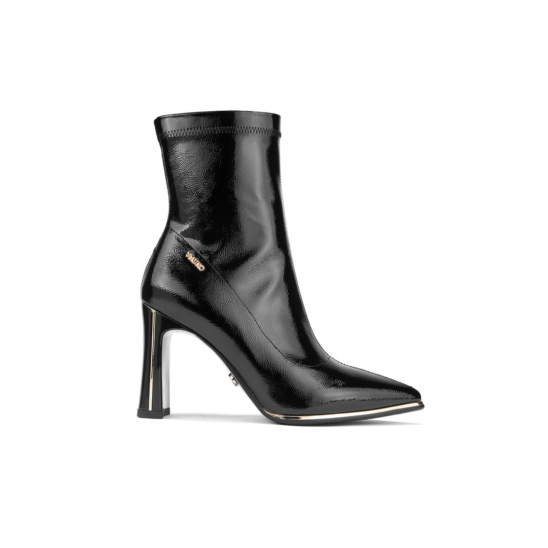 Botin Via Uno DF2797 Negro Napa Charol Taco 9