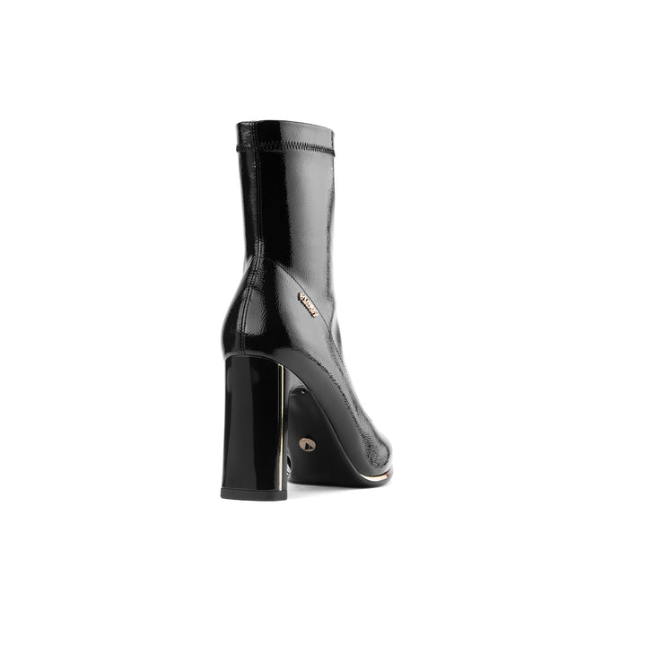 Botin Via Uno DF2797 Negro Napa Charol Taco 9