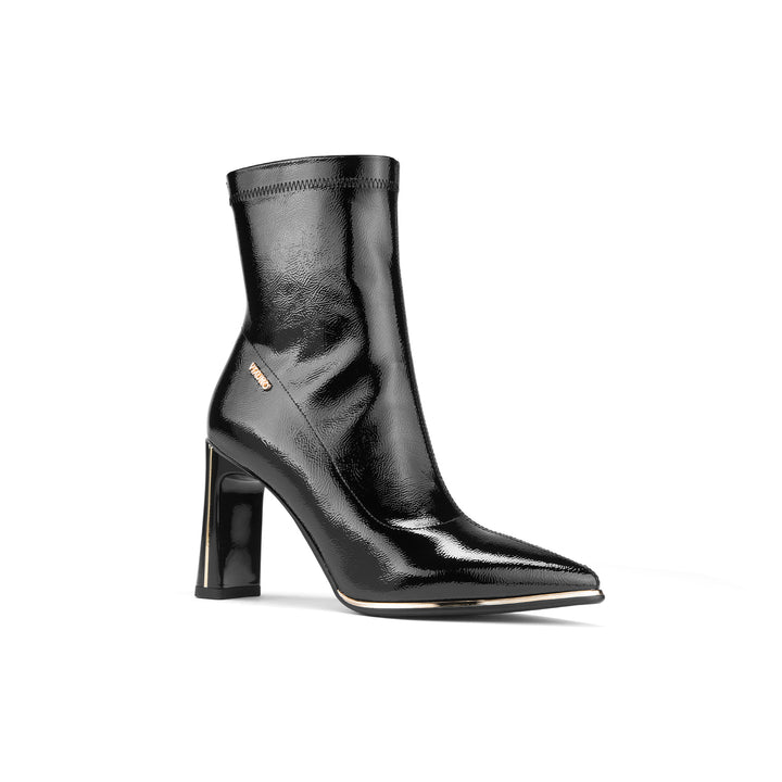 Botin Via Uno DF2797 Negro Napa Charol Taco 9